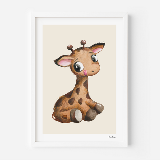 Kunstdruck Giraffe